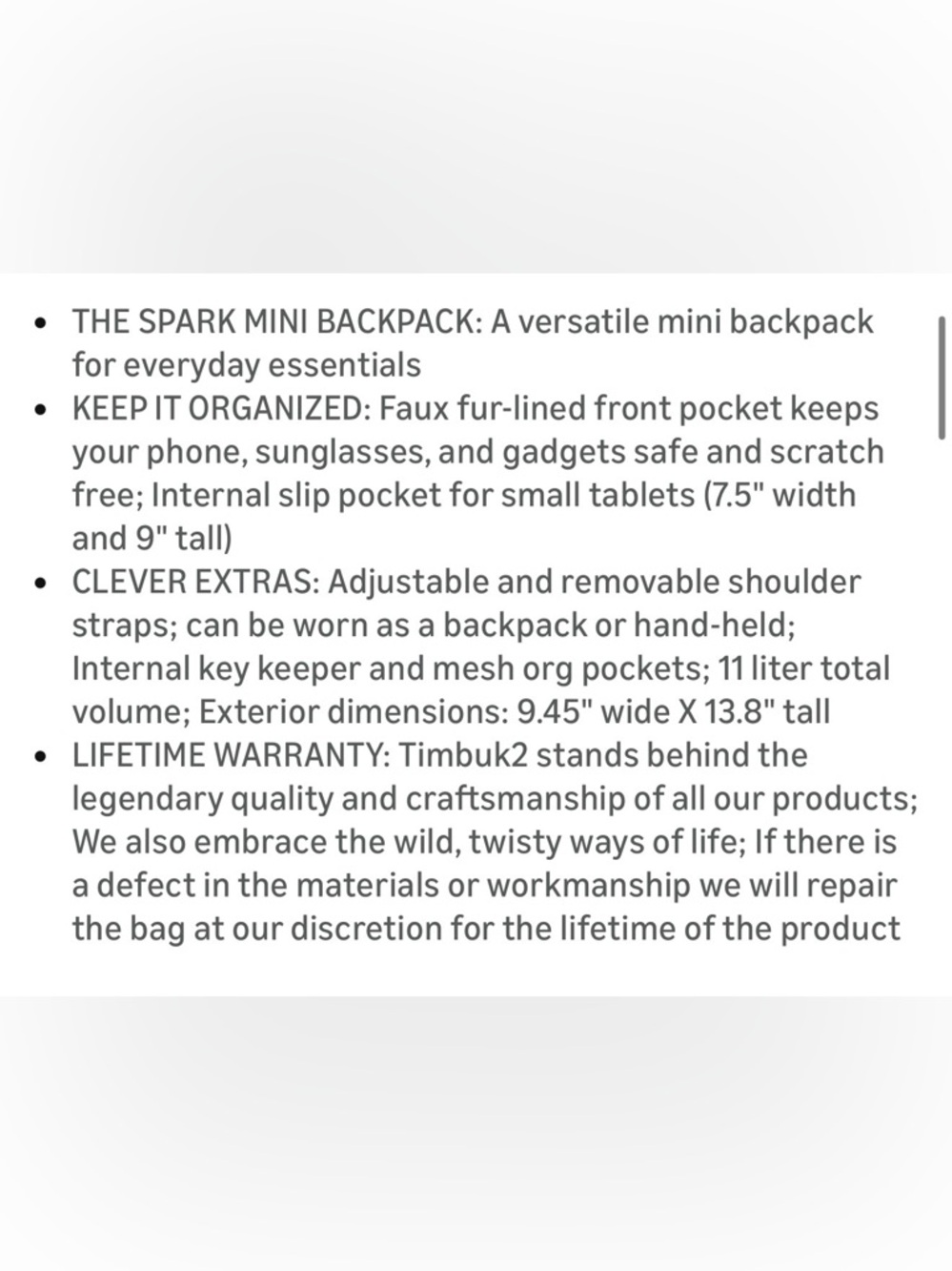 Timbuk2 Spark mini Backpack - Picture 6 of 6